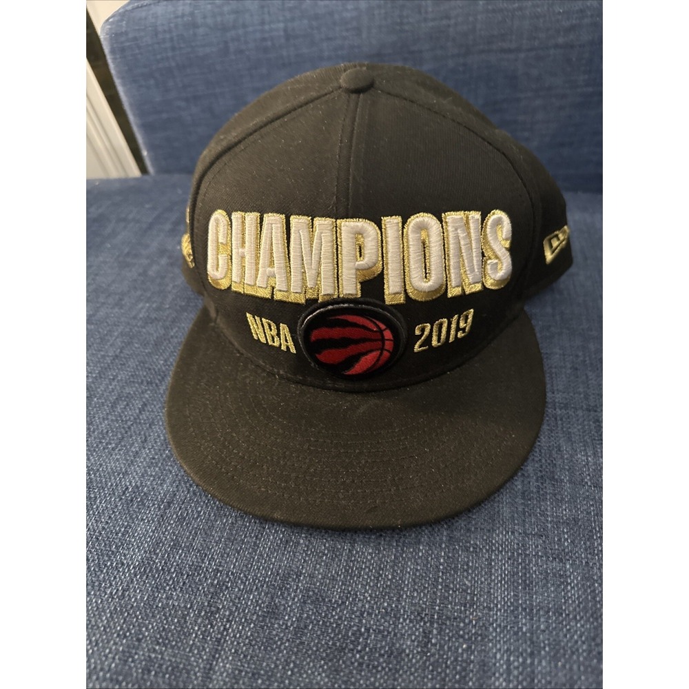 Toronto Raptors Hat Cap Snap Back Black NBA Basketball Champions New Era Mens